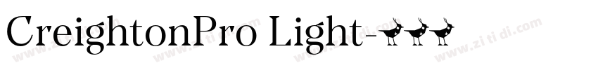 CreightonPro Light字体转换